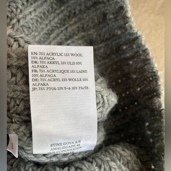 STINE GOYA Sugsi Fisherman Gray  Melange Sweater Puffy Sleeve Made In Italy Sz S - Picture 13 of 16